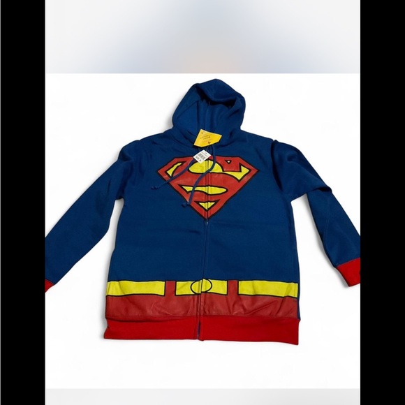 DC Comics Other - DC Comics Superhero Superman Costume Hoodie - Blue, Red, and Yellow